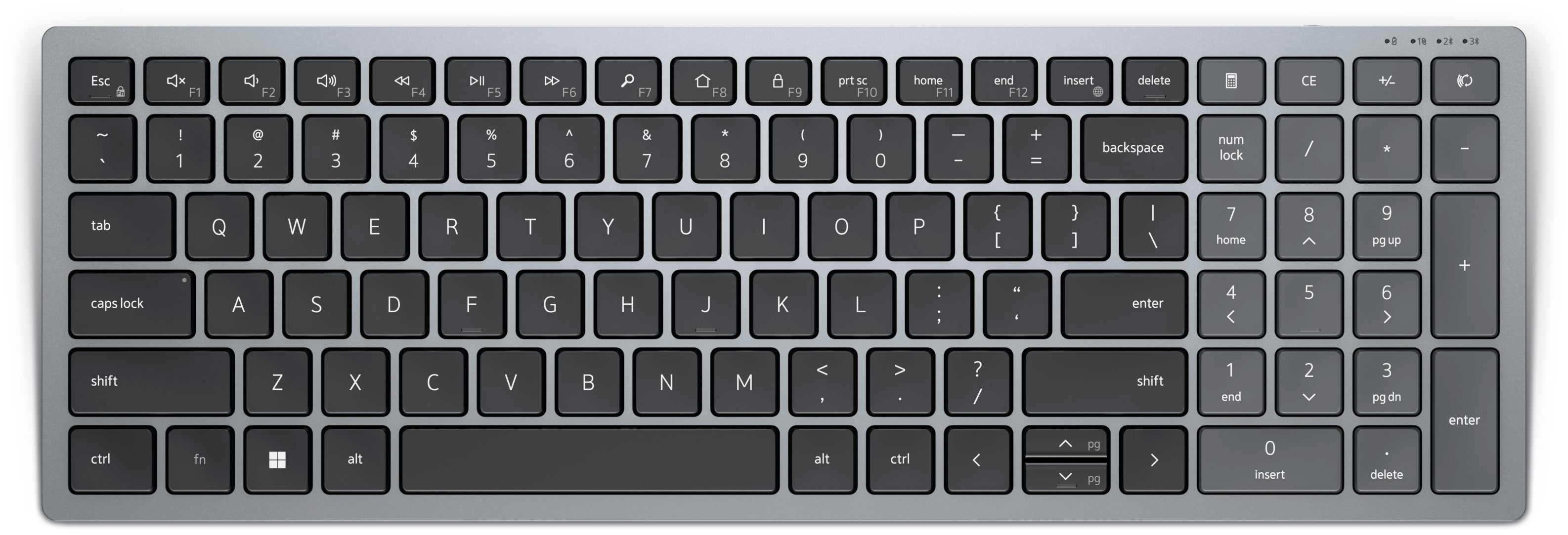 DELL KB740 keyboard Office RF Wireless + Bluetooth QWERTY English Grey, Black - eCommerce Business Prime