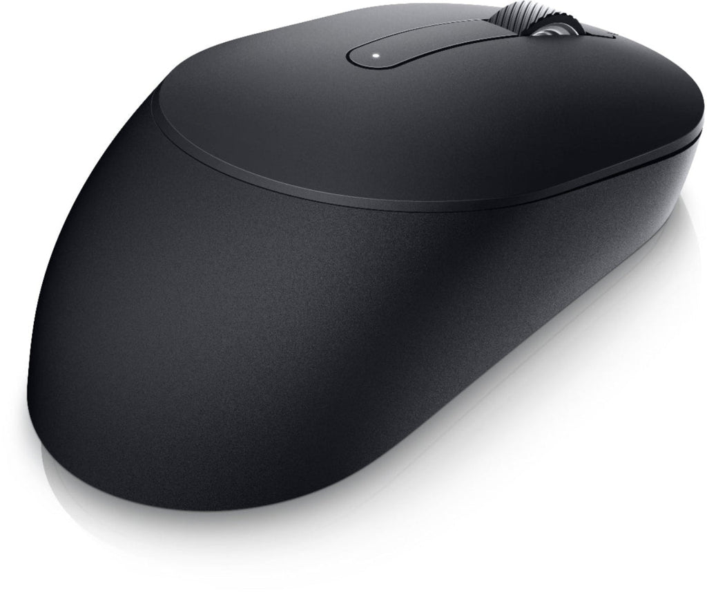Black computer mouse on a white background