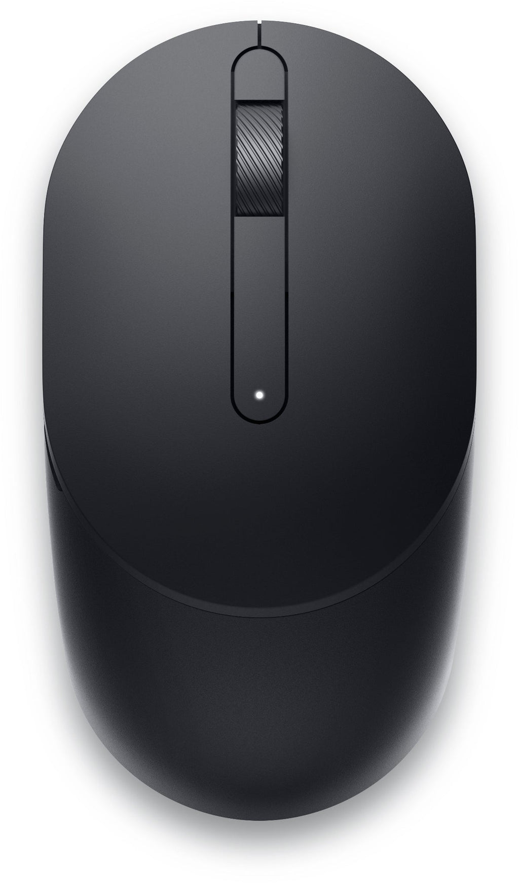 Black computer mouse on a white background