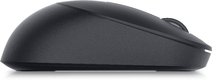 Black computer mouse on a white background