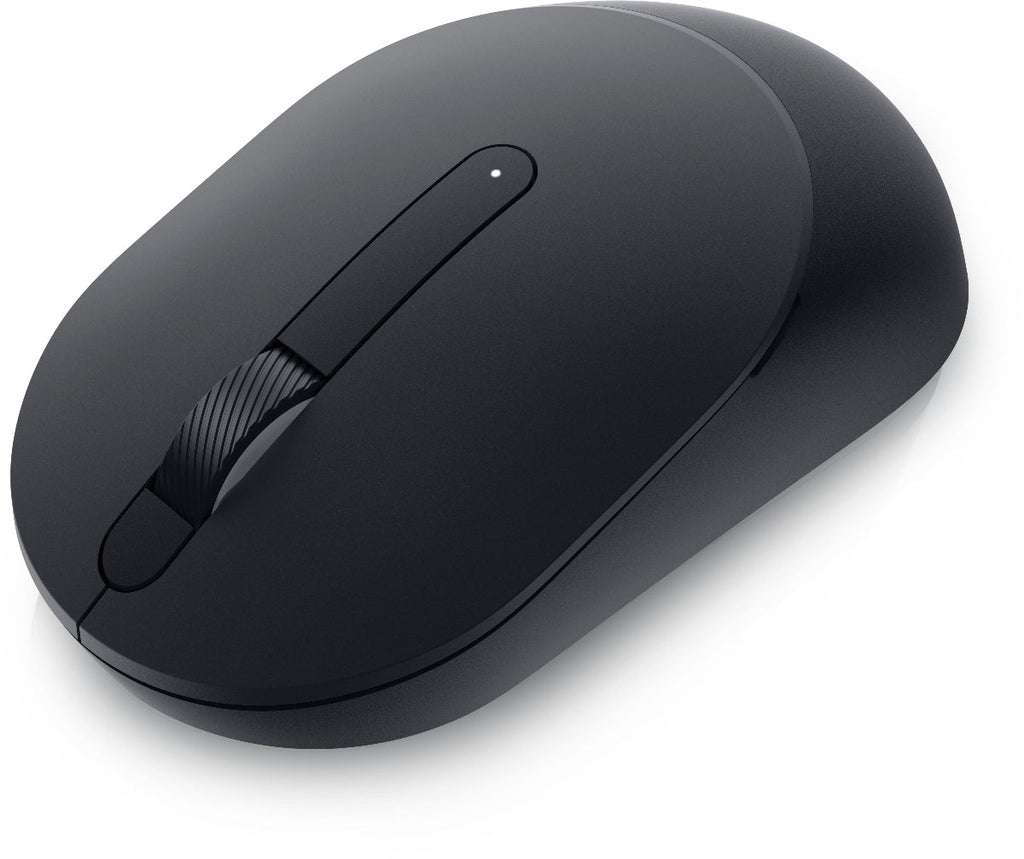 Black computer mouse on a white background