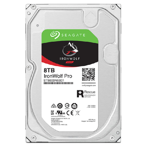 Seagate IronWolf Pro ST8000NT001 internal hard drive 8 TB 7200 RPM 256 MB 3.5" Serial ATA III - eCommerce Business Prime