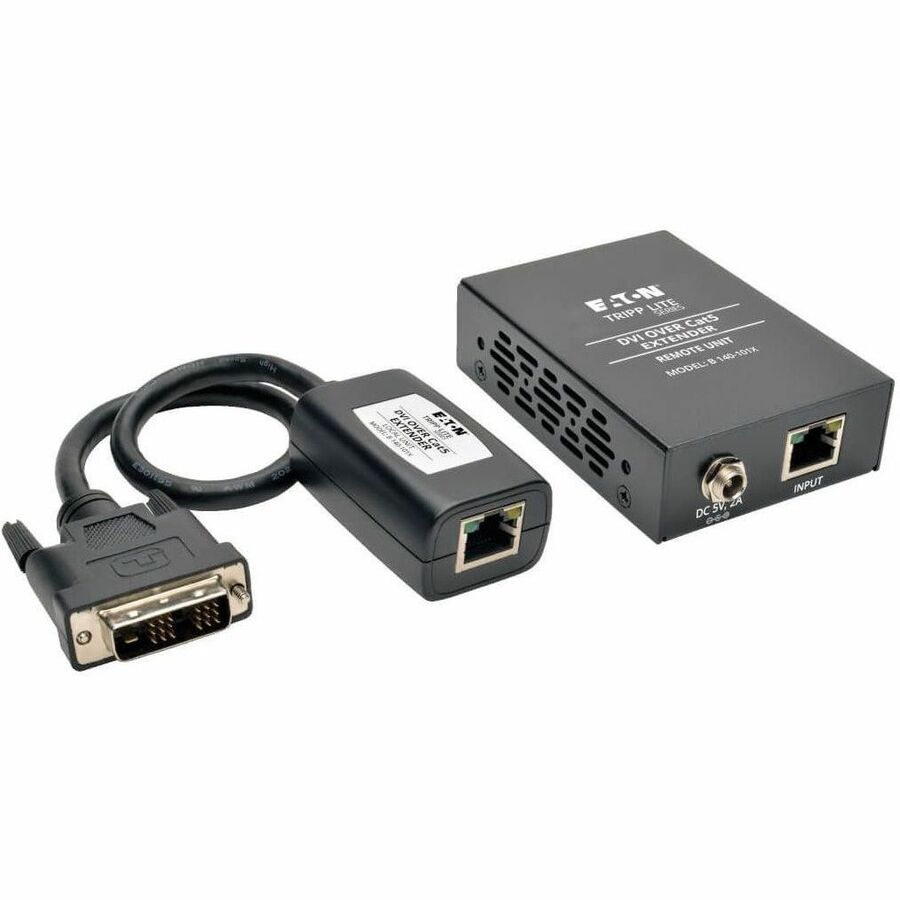 Tripp Lite DVI over Cat5 Cat6 Extender Video Transmitter & Receiver TAA - 1 Input Device - 1 Output Device - 200 ft Range - 2 x Network (RJ-45) - 1 x DVI In - 1 x DVI Out - Full HD - 1920 x 1080 - Twi...  - B140-101X - eCommerce Business Prime