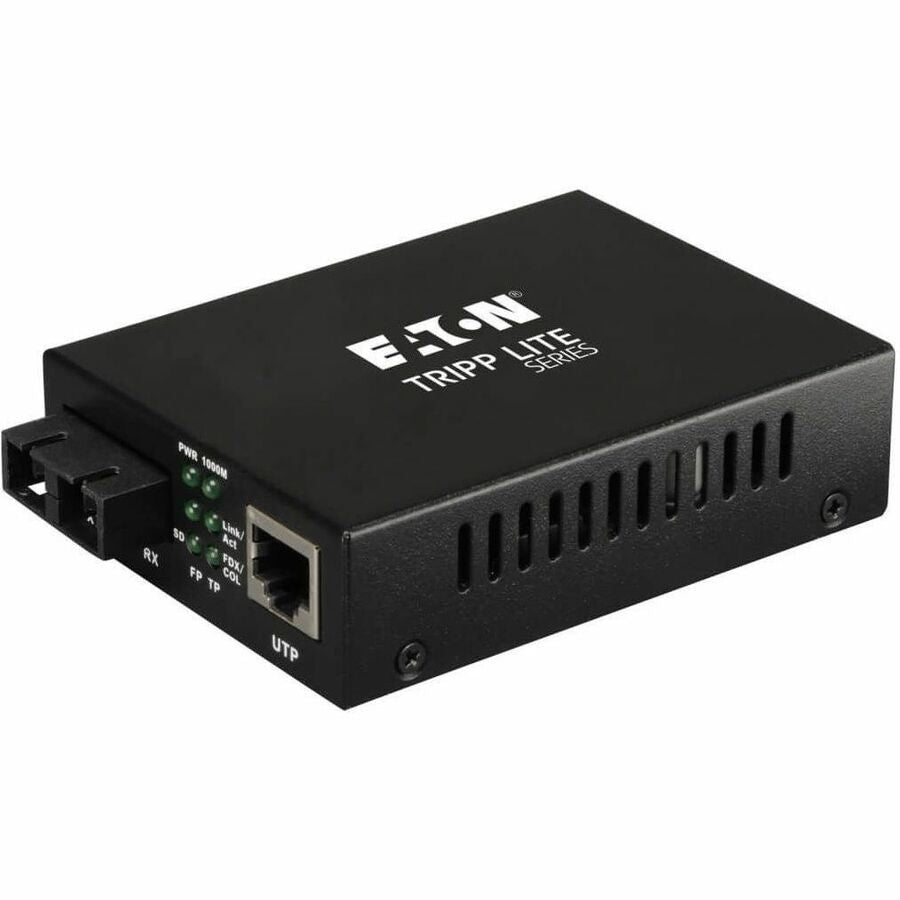 Tripp Lite Fiber Optic 10/100/1000 to 1000BaseLX SC Gigabit Multimode Media Converter 2km 1310nm - 1 x Network (RJ-45) - 1 x SC Ports - 10/100/1000Base-T, 1000Base-FX - External - N785-001-SC - eCommerce Business Prime