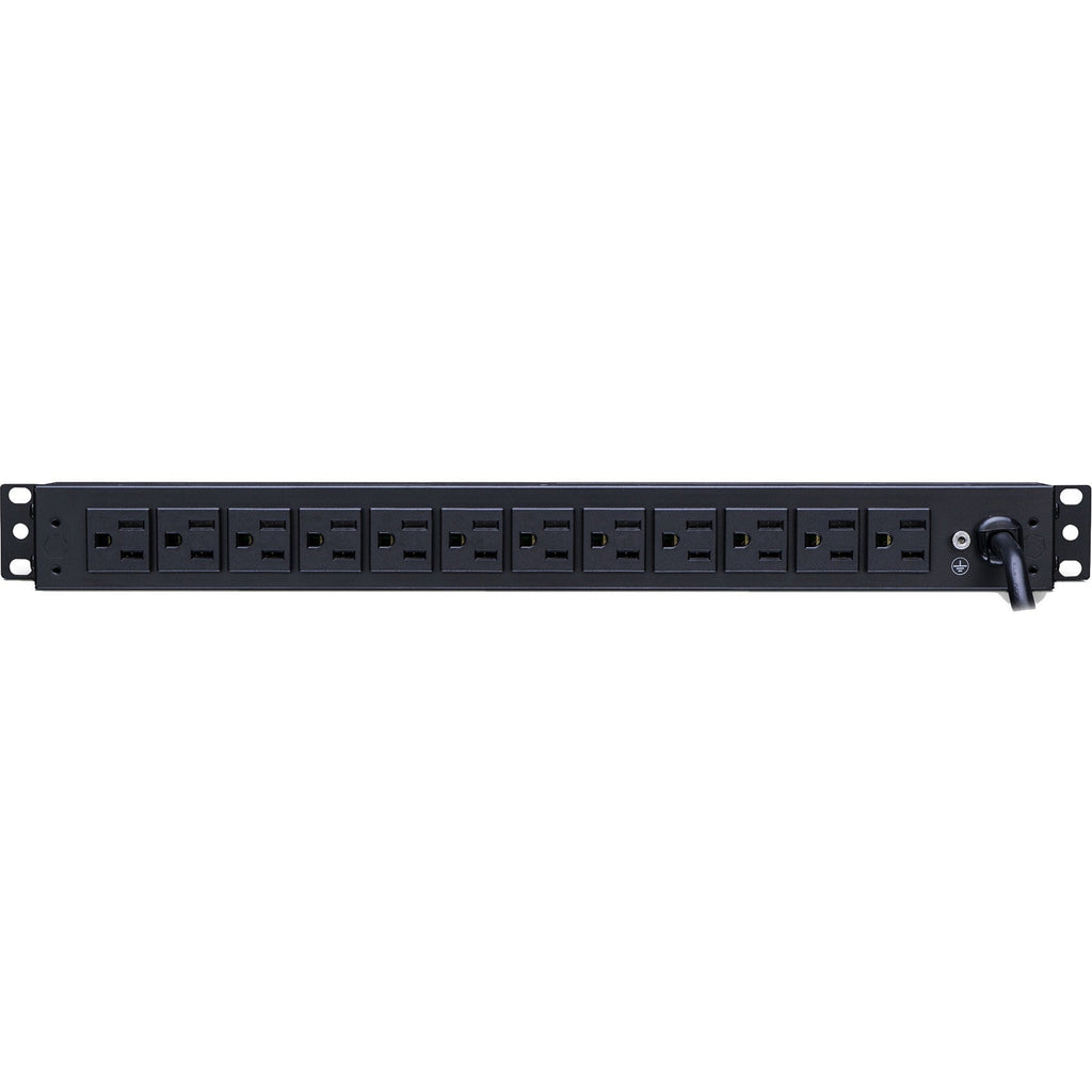CyberPower PDU15B12R 100 - 125 VAC 15A Basic PDU - 12 Outlets, 15 ft, NEMA 5-15P, Horizontal, 1U, Lifetime Warranty - PDU15B12R - eCommerce Business Prime