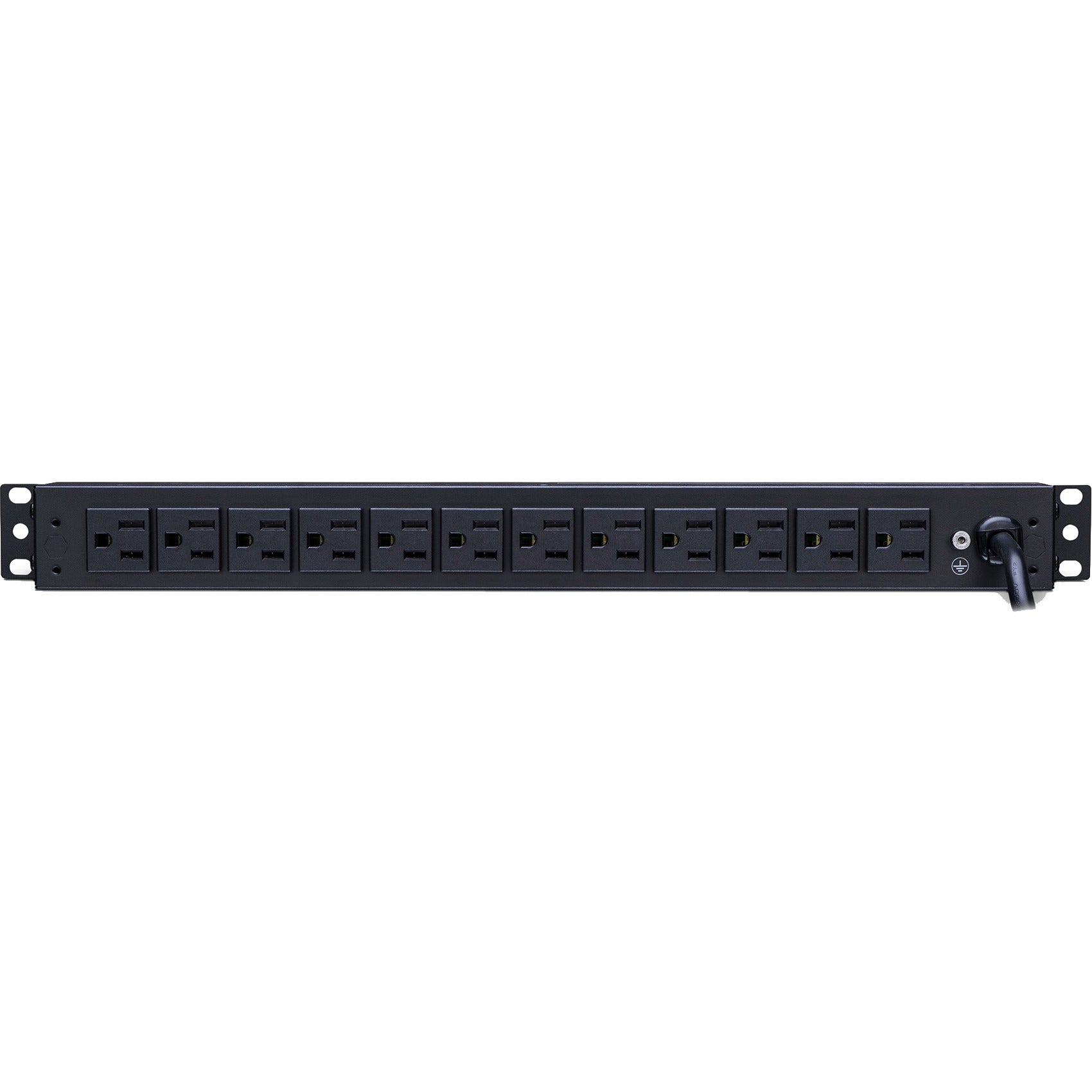 CyberPower PDU15B12R 100 - 125 VAC 15A Basic PDU - 12 Outlets, 15 ft, NEMA 5-15P, Horizontal, 1U, Lifetime Warranty - PDU15B12R - eCommerce Business Prime