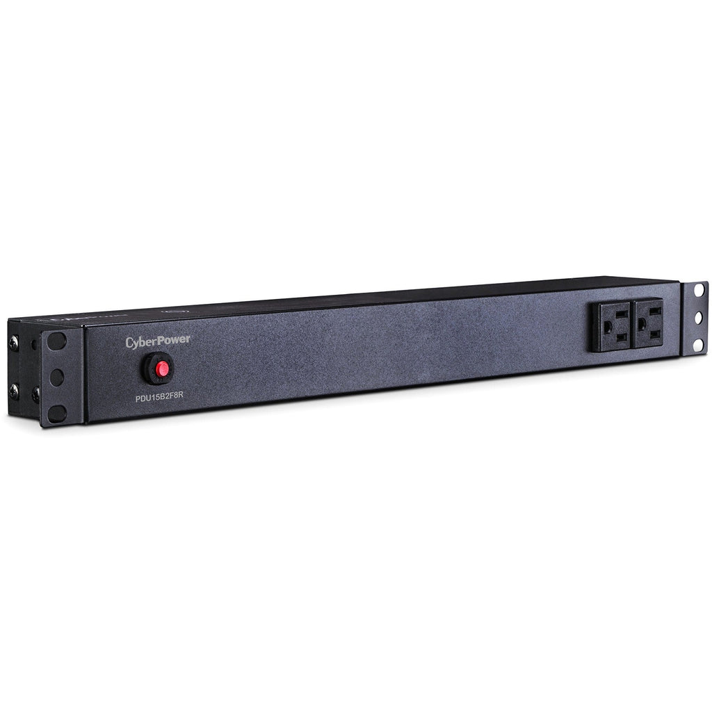 CyberPower PDU15B2F8R 100 - 125 VAC 15A Basic PDU - 10 Outlets, 15 ft, NEMA 5-15P, Horizontal, 1U, Lifetime Warranty - PDU15B2F8R - eCommerce Business Prime