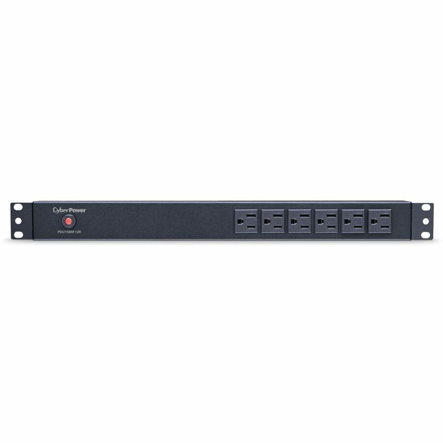 CyberPower PDU15B6F12R 100 - 125 VAC 15A Basic PDU - 18 Outlets, 15 ft, NEMA 5-15P, Horizontal, 1U, Lifetime Warranty - PDU15B6F12R - eCommerce Business Prime