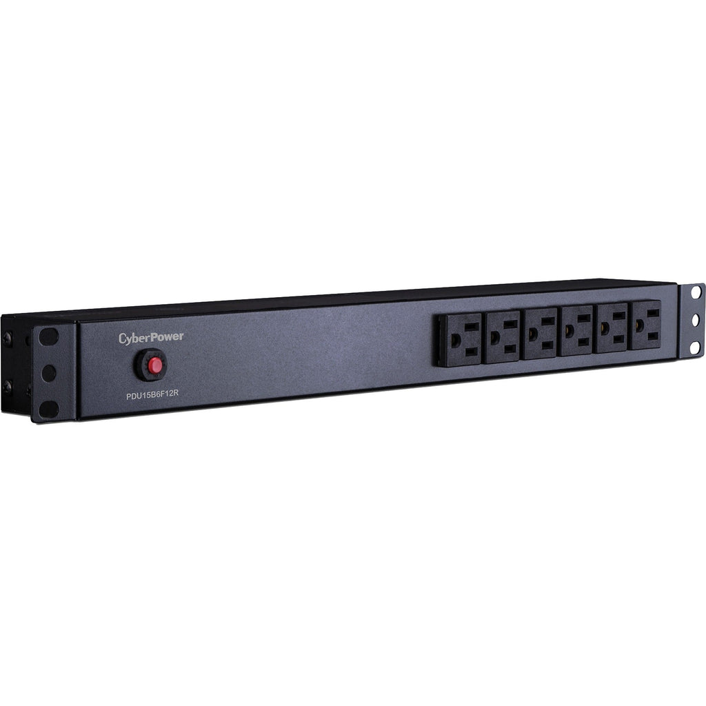 CyberPower PDU15B6F12R 100 - 125 VAC 15A Basic PDU - 18 Outlets, 15 ft, NEMA 5-15P, Horizontal, 1U, Lifetime Warranty - PDU15B6F12R - eCommerce Business Prime