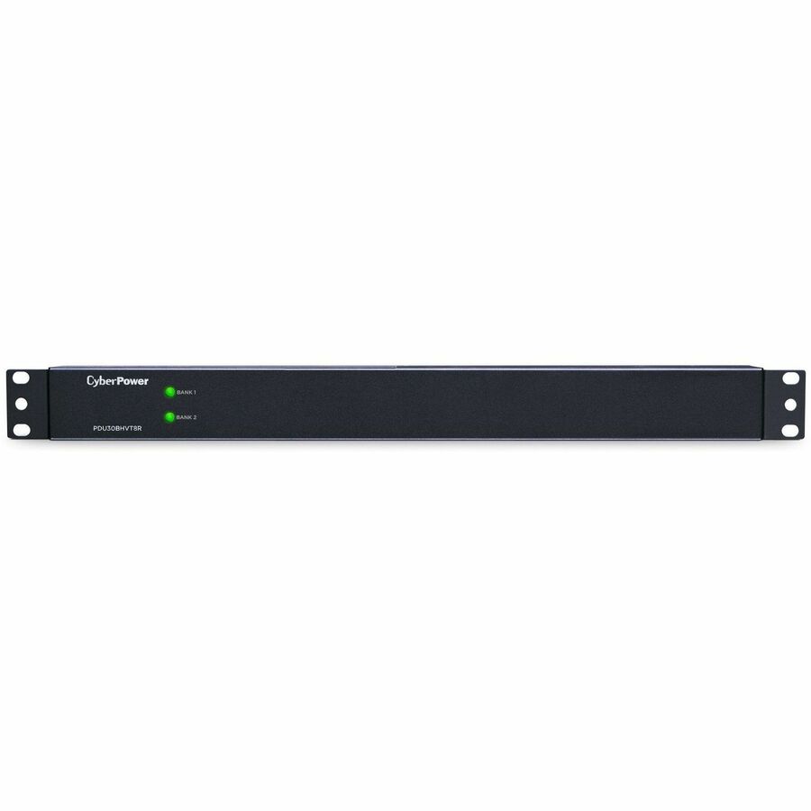 CyberPower PDU30BHVT8R 200 - 230 VAC 30A Basic PDU - 8 Outlets, 10 ft, NEMA L6-30P, Horizontal, 1U, Lifetime Warranty - PDU30BHVT8R