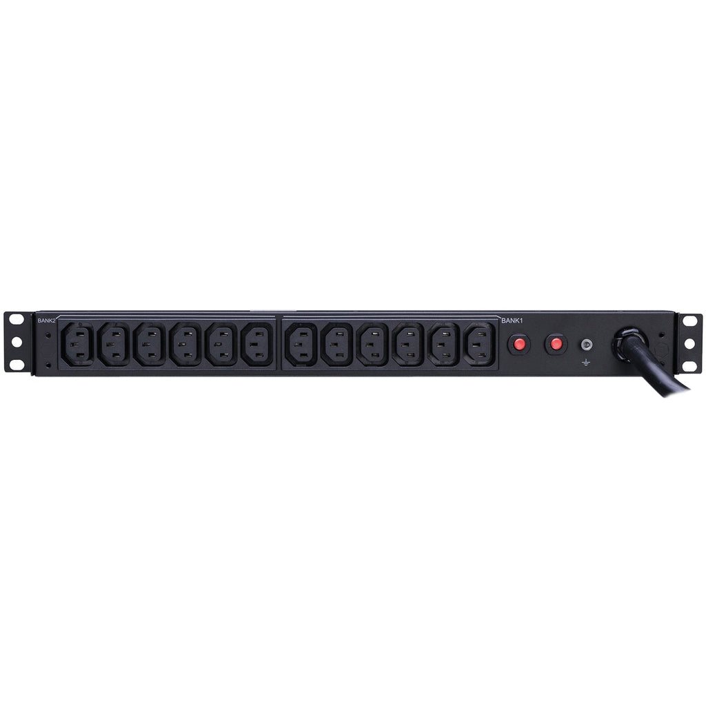 CyberPower PDU30BHVT12R 200 - 230 VAC 30A Basic PDU - 12 Outlets, 10 ft, NEMA L6-30P, Horizontal, 1U, Lifetime Warranty - PDU30BHVT12R - eCommerce Business Prime