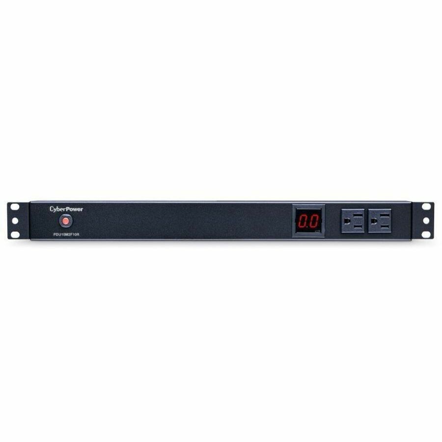 CyberPower PDU15M2F10R 100 - 125 VAC 15A Metered PDU - 12 Outlets, 15 ft, NEMA 5-15P, Horizontal, 1U, Lifetime Warranty - PDU15M2F10R - eCommerce Business Prime