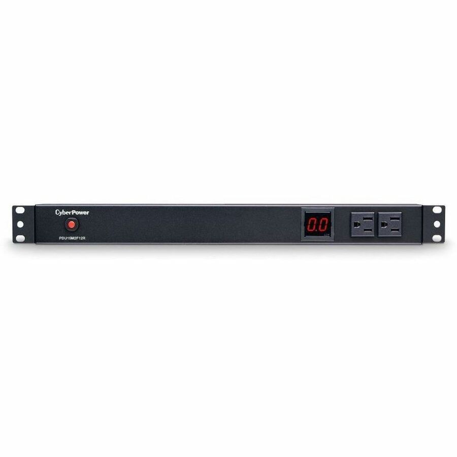 CyberPower PDU15M2F12R 100 - 125 VAC 15A Metered PDU - 14 Outlets, 15 ft, NEMA 5-15P, Horizontal, 1U, Lifetime Warranty - PDU15M2F12R - eCommerce Business Prime