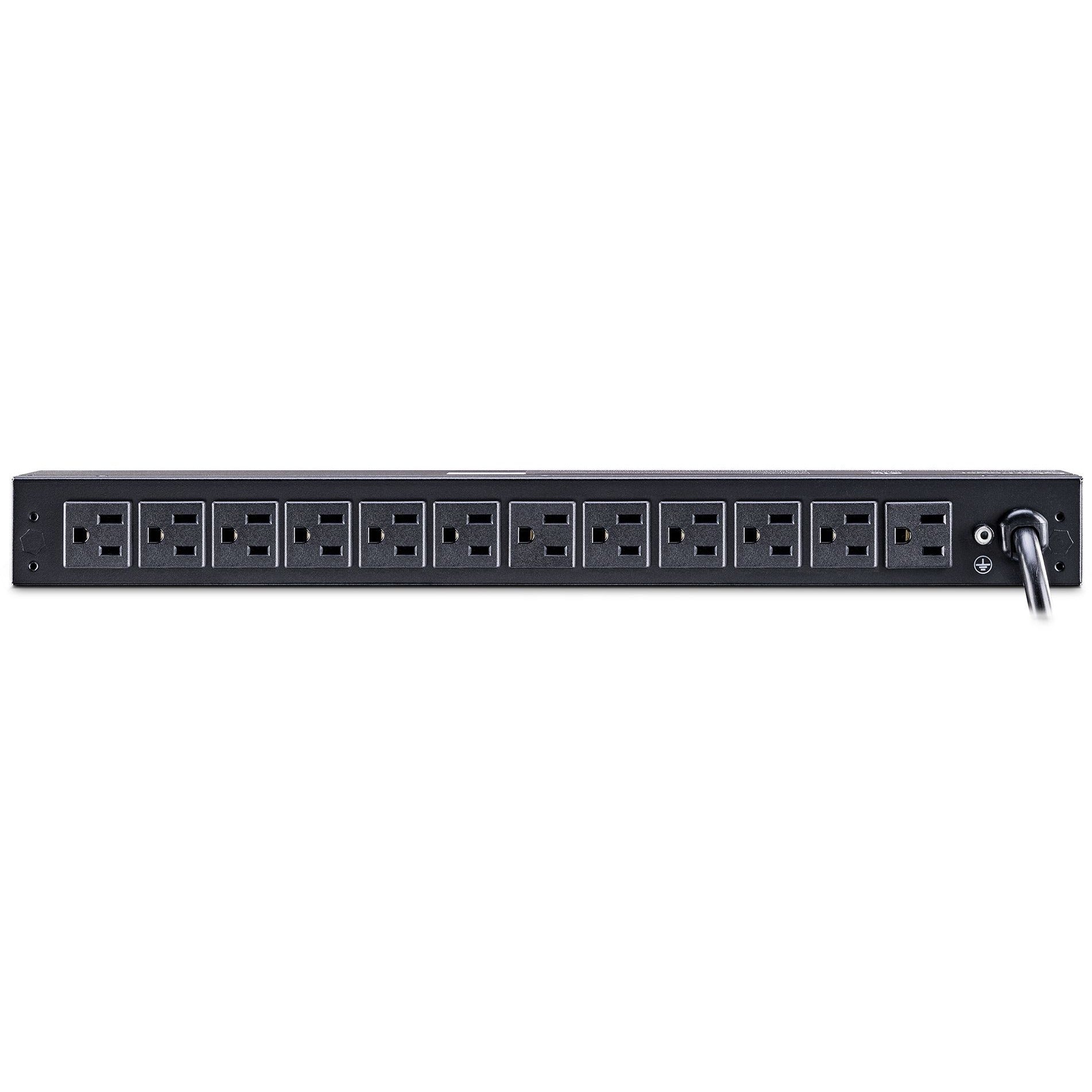 CyberPower PDU15M2F12R 100 - 125 VAC 15A Metered PDU - 14 Outlets, 15 ft, NEMA 5-15P, Horizontal, 1U, Lifetime Warranty - PDU15M2F12R - eCommerce Business Prime