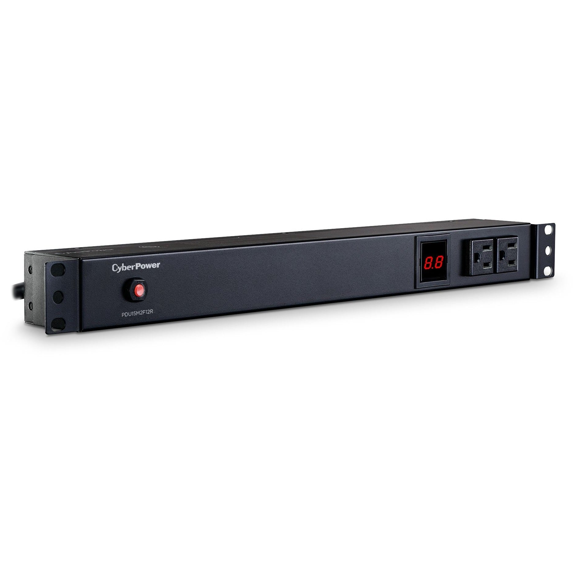 CyberPower PDU15M2F12R 100 - 125 VAC 15A Metered PDU - 14 Outlets, 15 ft, NEMA 5-15P, Horizontal, 1U, Lifetime Warranty - PDU15M2F12R - eCommerce Business Prime