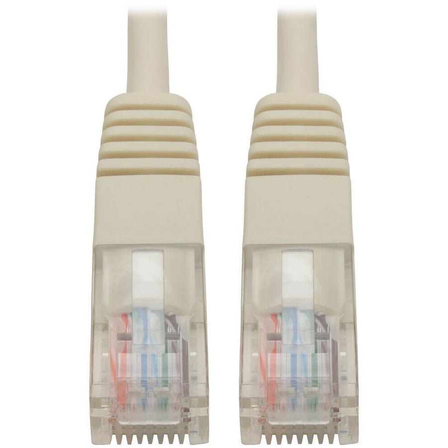 Tripp Lite 10ft Cat5e / Cat5 350MHz Molded Patch Cable RJ45 M/M White 10' - 10ft - 1 x RJ-45 Male - 1 x RJ-45 Male - White - N002-010-WH - eCommerce Business Prime
