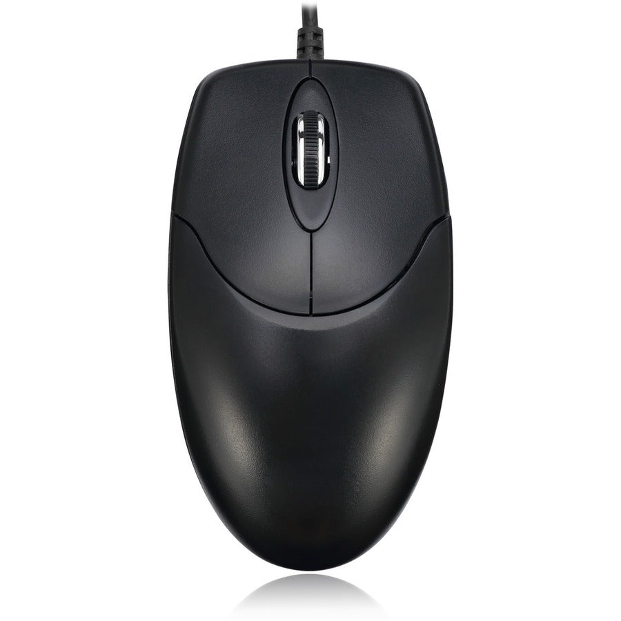 Adesso 3 Button Desktop Optical Scroll Mouse (PS/2) - Optical - Cable - Black - PS/2 - 1200 dpi - Scroll Wheel - 3 Button(s) - Symmetrical - HC-3003PS - eCommerce Business Prime