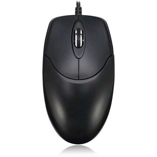 Adesso 3 Button Desktop Optical Scroll Mouse (PS/2) - Optical - Cable - Black - PS/2 - 1200 dpi - Scroll Wheel - 3 Button(s) - Symmetrical - HC-3003PS - eCommerce Business Prime