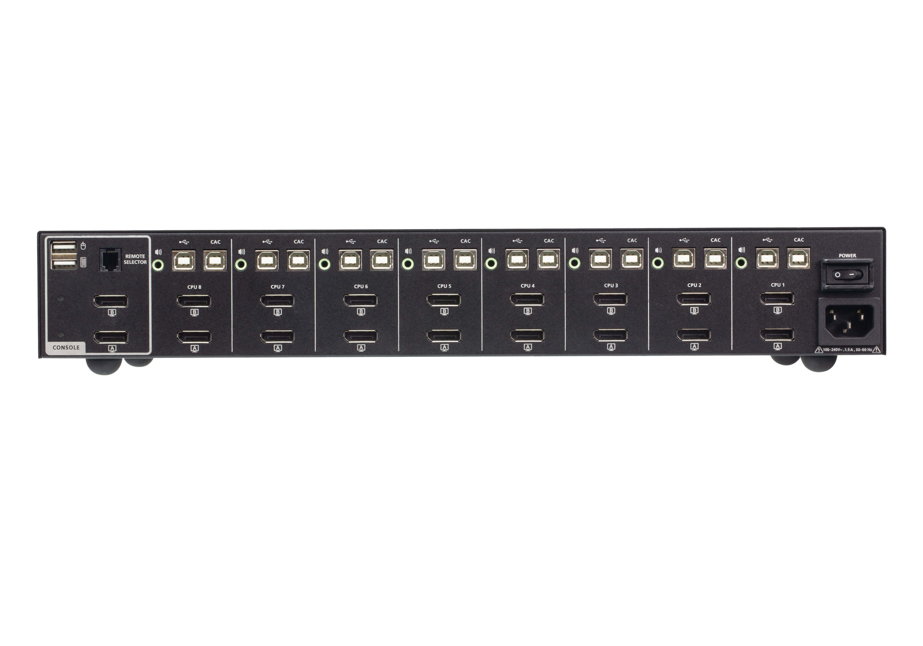 ATEN 8-Port USB DisplayPort Dual Display Secure KVM Switch with CAC (PSD PP v4.0 Compliant) ATEN