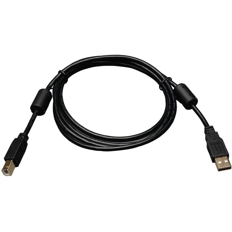 Tripp Lite 6ft USB 2.0 Hi-Speed A/B Device Cable Ferrite Chokes M/M 6' - Type A Male USB - Type B Male USB - 6ft - Black - U023-006 - eCommerce Business Prime