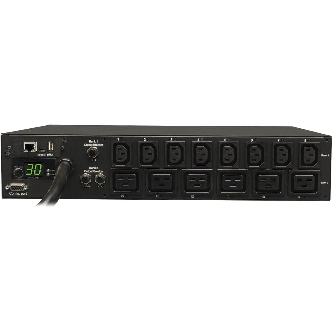 Tripp Lite PDU Switched 208V - 240V 30A 8 C13; 6 C19 L6-30P Horizontal 2URM - 14 - 2U Rack-mountable - PDUMH30HV19NET - eCommerce Business Prime