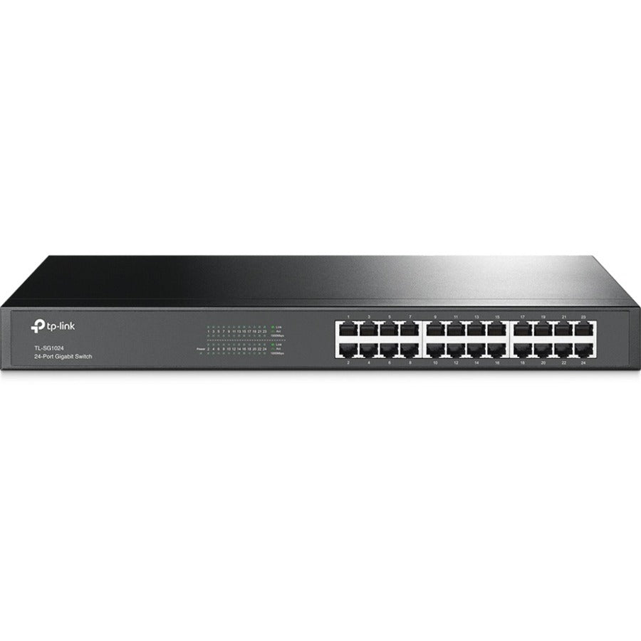 TP-LINK TL-SG1024 - 24-Port Gigabit Ethernet Switch - Limited Lifetime Protection - Plug and Play - Sturdy Metal w/Shielded Ports - Rackmount - Fanless - Unmanaged - TL-SG1024 - eCommerce Business Prime