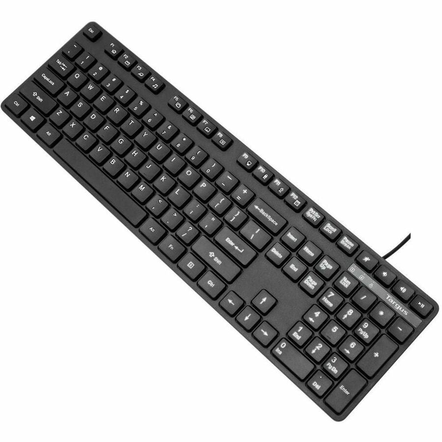 Targus USB Wired Keyboard - Cable Connectivity - USB Interface - 104 Key - QWERTY Layout - PC, Mac - Black - AKB30US - eCommerce Business Prime