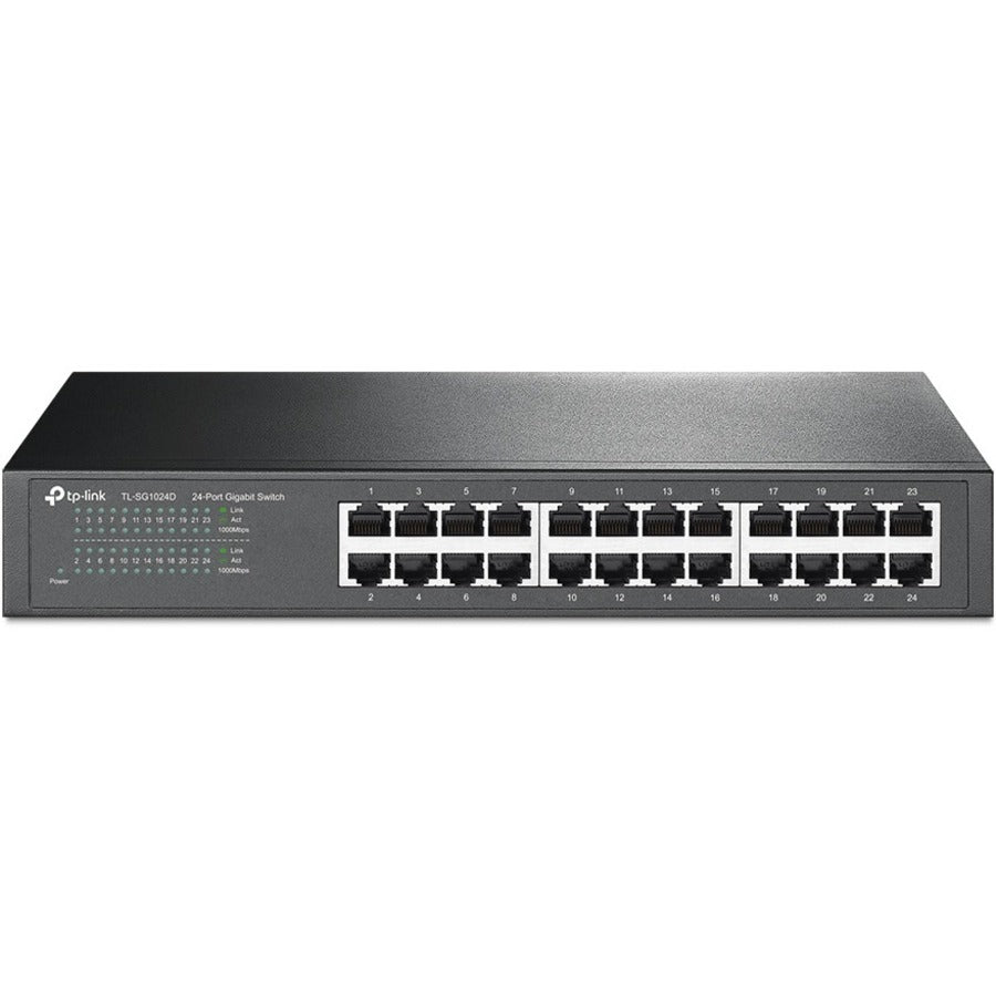 TP-LINK TL-SG1024D - 24-Port Gigabit Ethernet Unmanaged Switch - Limited Lifetime Warranty - Plug and Play - Desktop/Rackmount - Fanless - TL-SG1024D - eCommerce Business Prime