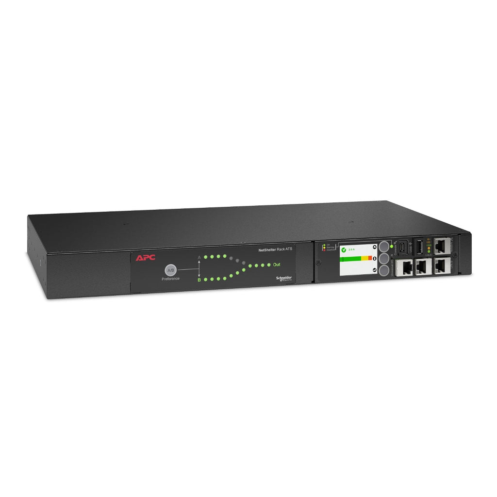 APC Automatic Transfer Switch AP4423A - (8x) C13 + (1x) C19, 3680W, Rack mountable, 1U - AP4423A - eCommerce Business Prime