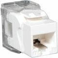 Tripp Lite Cat6 / Cat5e Keystone Jack, 180-Degree Toolless - RJ-45, cat5e cat6 UTP - 110 IDC RJ45 WHITE TAA/GSA - 110-punchdown - N238-001-WH-TF - eCommerce Business Prime