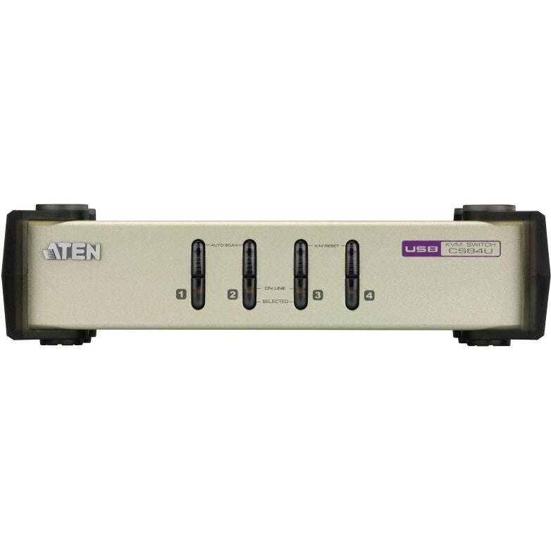 ATEN CubiQ KVM Switch - 4 Computer(s) - QXGA - 2048 x 1536 - 2 x PS/2 Port - 2 x USB1 x VGA - CS84U - eCommerce Business Prime