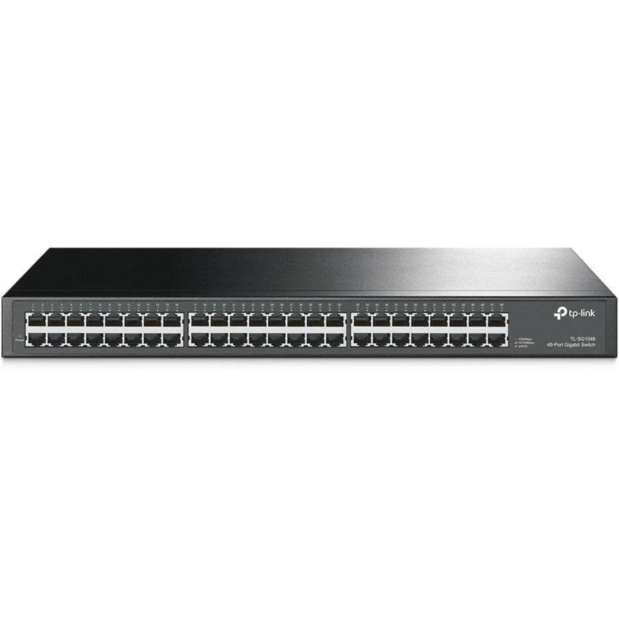 TP-LINK TL-SG1048 - 48-Port Gigabit Ethernet Switch - Limited Lifetime Protection - Plug and Play - Sturdy Metal w/ Shielded Ports - Rackmount - Fanless - Traffic Optimization - Unmanaged - Black - TL-SG1048 - eCommerce Business Prime