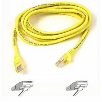 Belkin Cat5e Patch Cable - RJ-45 Male Network - RJ-45 Male Network - 20ft - Yellow - A3L791-20-YLW-S - eCommerce Business Prime