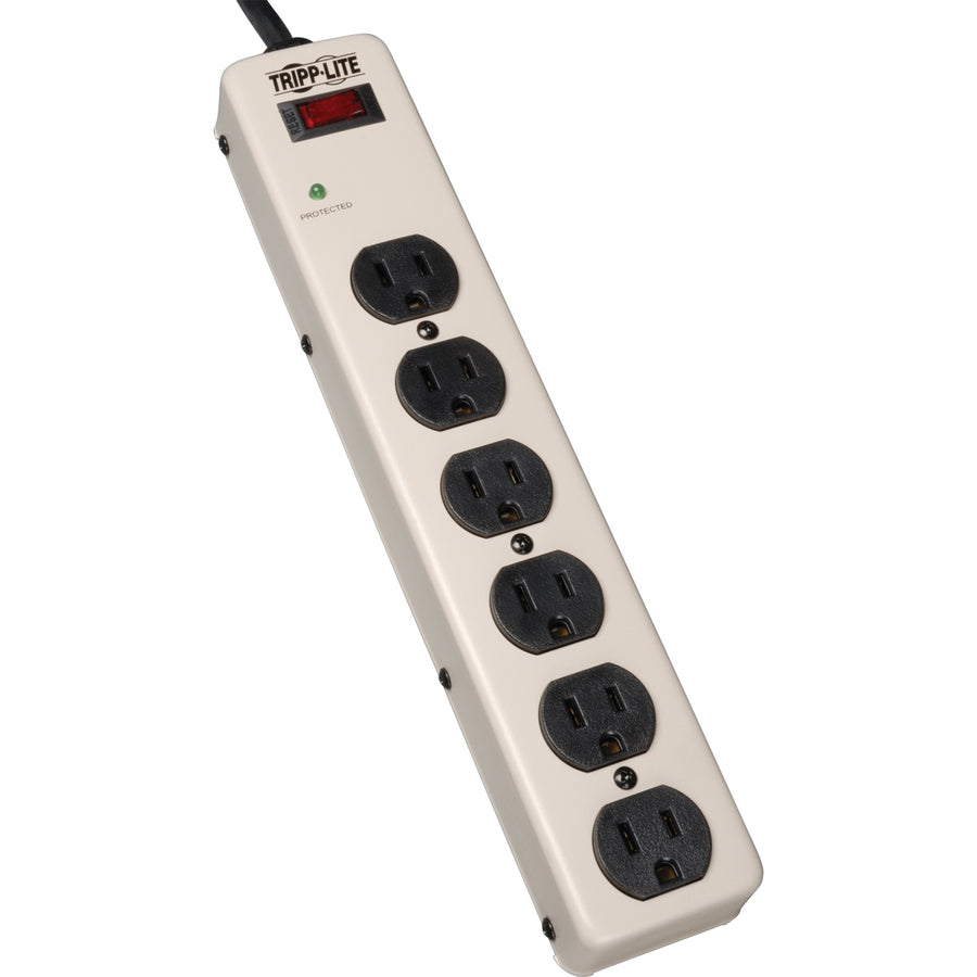Tripp Lite 6-Outlet Commercial-Grade Surge Protector, 6 ft. (1.83 m) Cord, 900 Joules, 12.5-in. length - Receptacles: 6 x NEMA 5-15R - 900J - PM6SN1 - eCommerce Business Prime