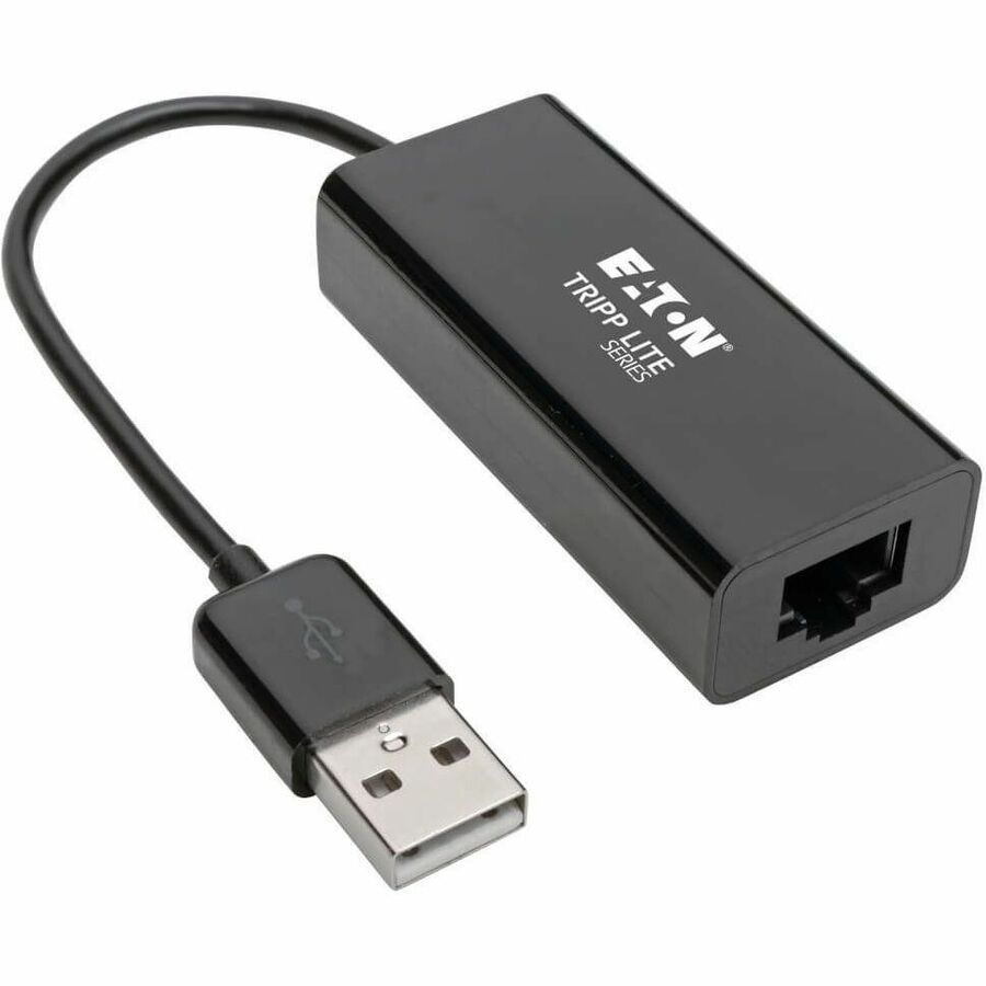 Tripp Lite USB 2.0 Hi-Speed to Ethernet NIC Network Adapter White 10/100 Mbps - for Network Device - 1 x Type A Male USB - 1 x RJ-45 Female Network - Black - U236-000-R - eCommerce Business Prime