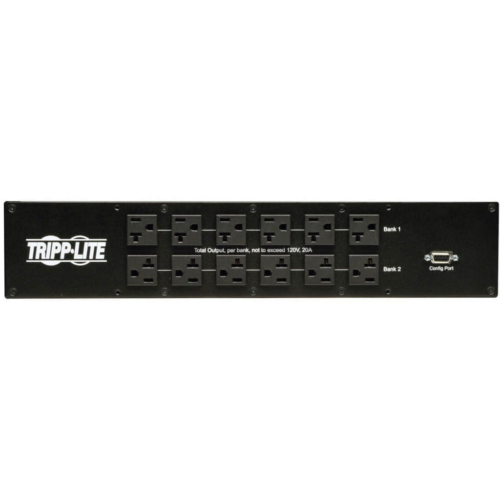 Tripp Lite PDU Metered ATS 120V 30A 24 5-15/20R; 1 L5-30R 2 L5-30P 2URM - 24 x NEMA 5-15/20R, 1 x NEMA L5-30R - 2UHorizontal Rackmount, Wall Mountable - PDUMH30AT - eCommerce Business Prime