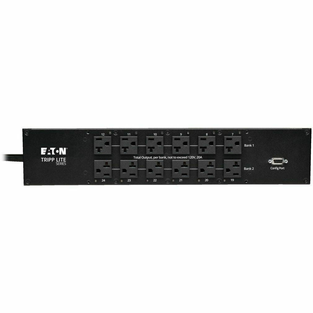 Tripp Lite PDU Switched ATS 120V 30A 24 5-15/20R; 1 L5-30R 2 L5-30P 2URM - 24 x NEMA 5-15/20R, 1 x NEMA L5-30R - 2UHorizontal Rackmount - PDUMH30ATNET - eCommerce Business Prime