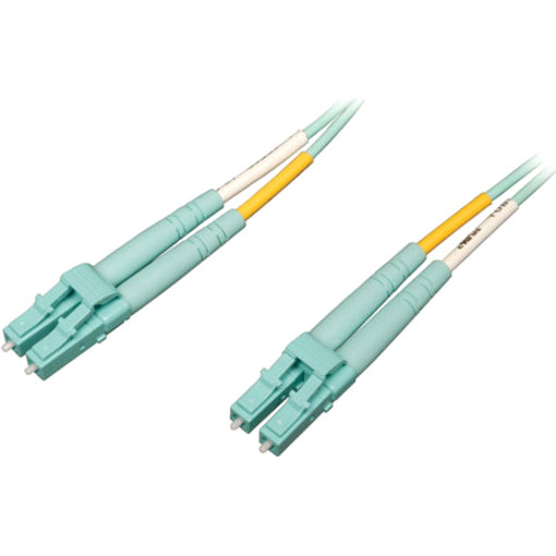 Tripp Lite 10M 10Gb/100Gb Dplx Multimode 50/125 OM4 Fiber Cable LC/LC Aqua - LSZH Fiber Patch Cable (LC/LC) - Aqua, 10M (33-ft.) - N820-10M-OM4 - eCommerce Business Prime