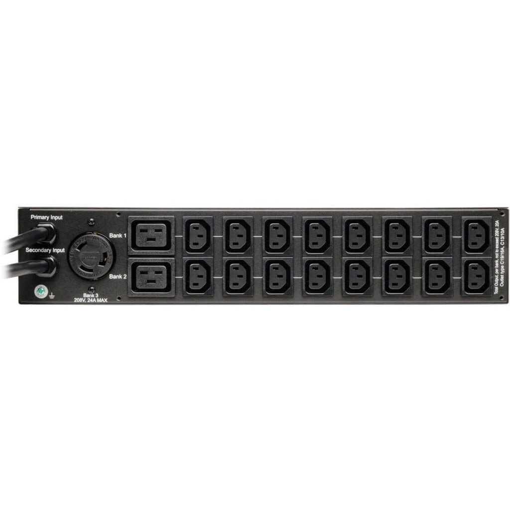 Tripp Lite PDU Metered ATS 208V / 240V 30A 16 C13; 2 C19; 1 L6-30R 2URM - 2UHorizontal Rackmount - PDUMH30HVAT - eCommerce Business Prime