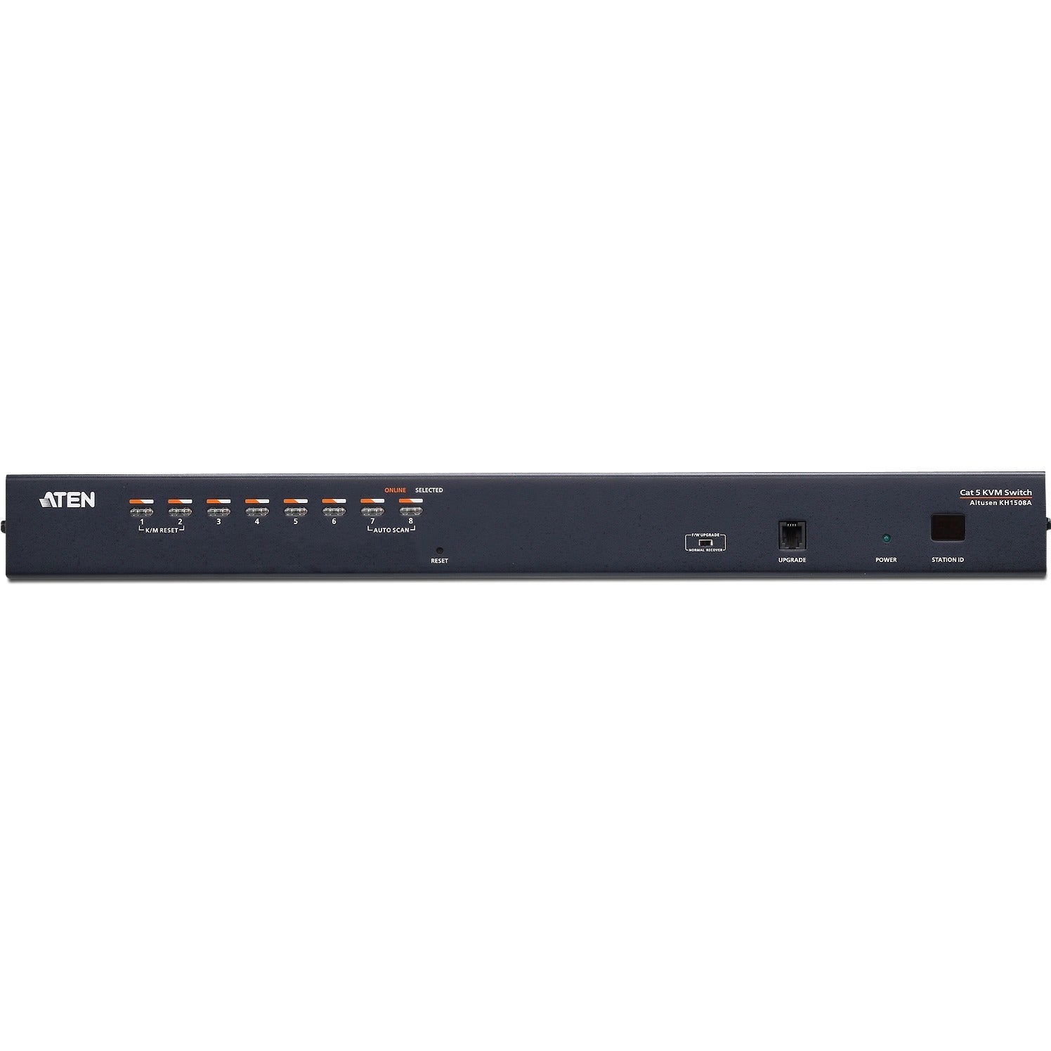ATEN KH1508A KVM Extender - 8 Computer(s) - UXGA - 1600 x 1200 Maximum Video Resolution - 8 x Network (RJ-45) - 2 x PS/2 Port - 1 x VGA - 110 V AC, 220 V AC Input Voltage - Rack-mountable - 1U - KH1508A - eCommerce Business Prime