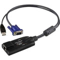 ATEN KA7570 KVM Cable - KVM Cable for KVM Switch, Keyboard/Mouse, Network Device - First End: 1 x RJ-45 Network - Female - Second End: 1 x USB - Male, 1 x 15-pin HD-15 - Male - Black - 1 - KA7570 - eCommerce Business Prime