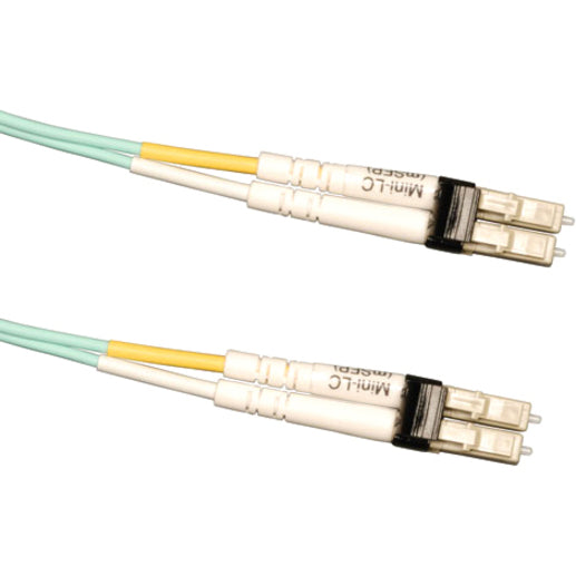 Tripp Lite 3M 10Gb Duplex Multimode 50/125 OM3 LSZH Fiber Optic Patch Cable Mini-LC / Mini-LC Aqua 10' 10ft 3 Meter - 10 ft Fiber Optic Network Cable for Network Device - First End: Mini-LC Network - ...  - N838-03M