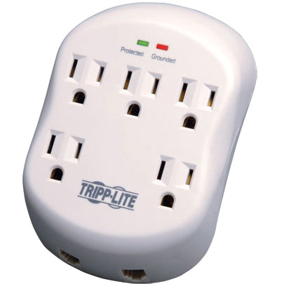 Tripp Lite Surge Protector Wallmount Direct Plug In 5 Outlet RJ11 1080 Joules - 5 - 1875 VA - 1080 J - 120 V AC Input - 120 V AC Output - SK5TEL-0 - eCommerce Business Prime