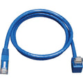 Tripp Lite 3ft Cat6 Gigabit Molded Patch Cable RJ45 Right Angle Down to Straight M/M Blue 3' - Category 6 for Network Device - 3ft - 1 x RJ-45 Male Network - 1 x RJ-45 Male Network - Blue - N204-003-BL-DN - eCommerce Business Prime