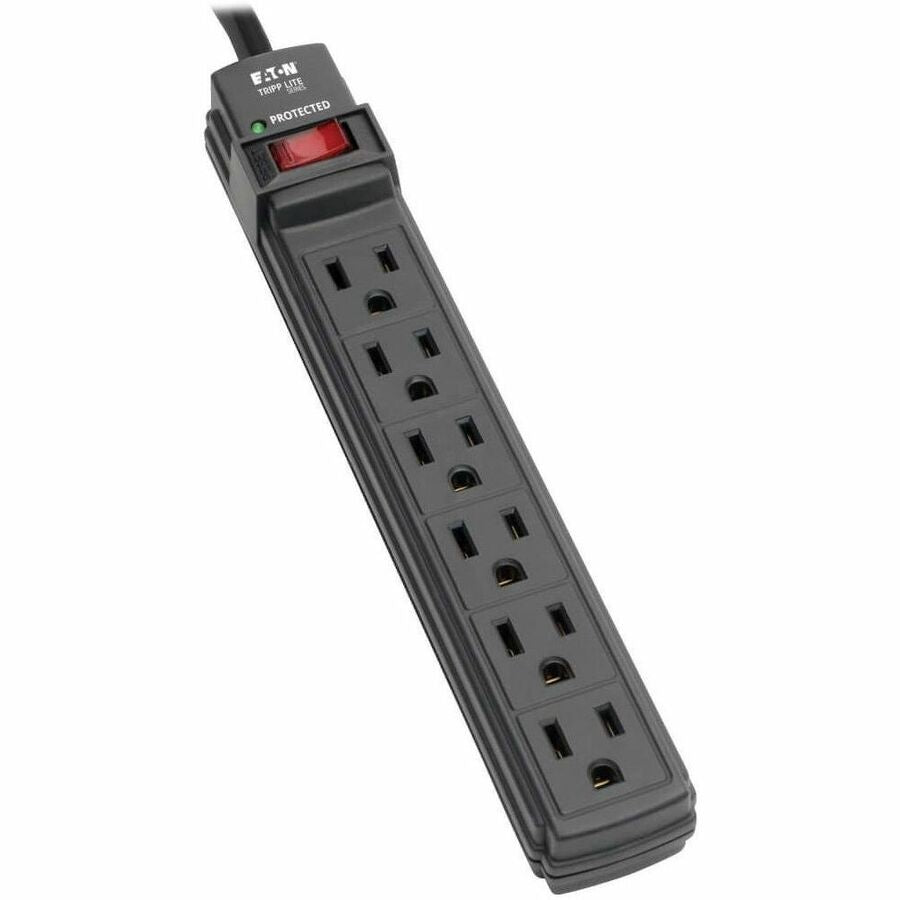 Tripp Lite Surge Protector Power Strip 6 Outlet 6' Cord 360 Joules Black - 6 x NEMA 5-15R - 1875 VA - 360 J - 125 V AC Input - 125 V AC Output - TLP6B - eCommerce Business Prime