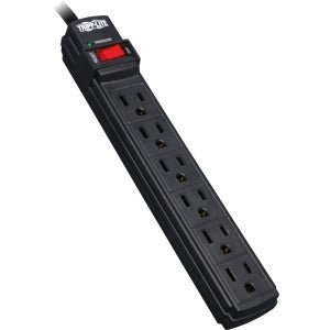 Tripp Lite Surge Protector Power Strip 6 Outlet 6' Cord 360 Joules Black - 6 x NEMA 5-15R - 1875 VA - 360 J - 125 V AC Input - 125 V AC Output - TLP6B - eCommerce Business Prime