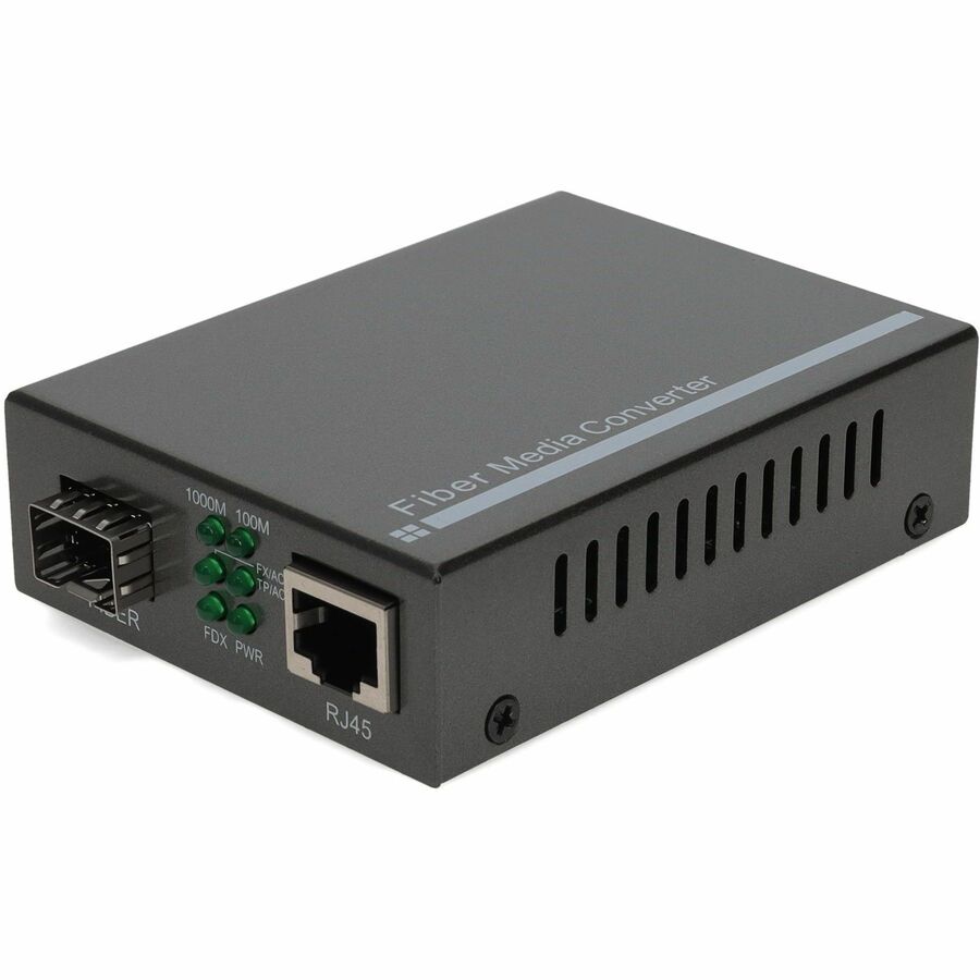 AddOn 10/100/1000Base-TX(RJ-45) to Open SFP Port Media Converter - 100% compatible and guaranteed to work - ADD-GMC-SFP - eCommerce Business Prime