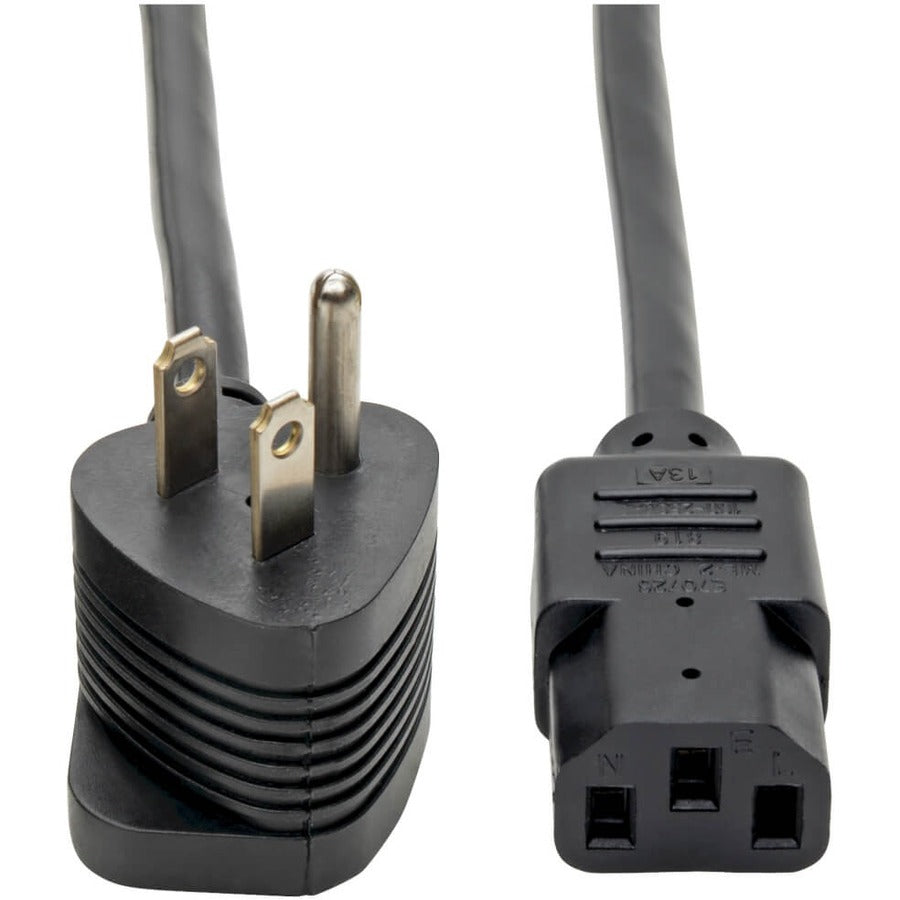 Tripp Lite 6ft Power Cord Piggyback Extension Cord, NEMA 5-15P/5-15R to C13 - 13A, 125V, 16 AWG - 6 ft. (1.83 m) Black Piggyback Power Cord - P006-006-515MF - eCommerce Business Prime