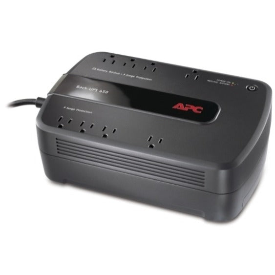 APC by Schneider Electric Back-UPS 650VA Desktop UPS - Tower - 1 Day Recharge - 3 Minute Stand-by - 110 V AC Input - 120 V AC Output - 8 x NEMA 5-15R - BE650G1-LM - eCommerce Business Prime