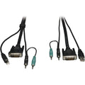 Tripp Lite KVM Switch Cable Kit 10ft for B002-DUA2 / B002-DUA4 Secure 10' - for KVM Switch, Speaker, Microphone, Audio/Video Device, Keyboard, Mouse, Monitor - 10 ft - 1 x DVI-D Male Digital Video, 1 ...  - P759-010 - eCommerce Business Prime